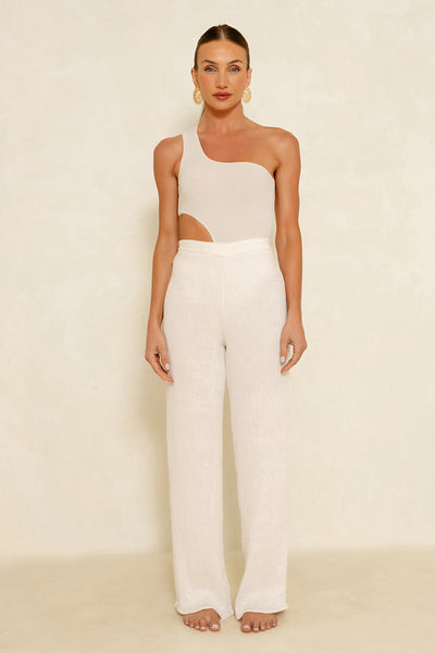 Calça Ayla Texturizada Off White